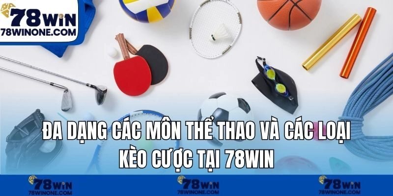 Đa dạng các môn thể thao và các loại kèo cược tại 78WIN